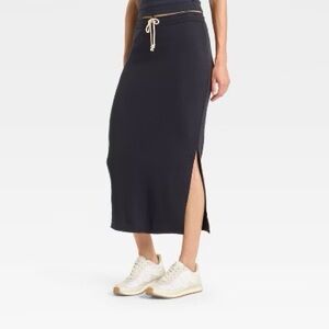 Target Universal Thread Terry MIDI Skirt Navy Blue NWT Small